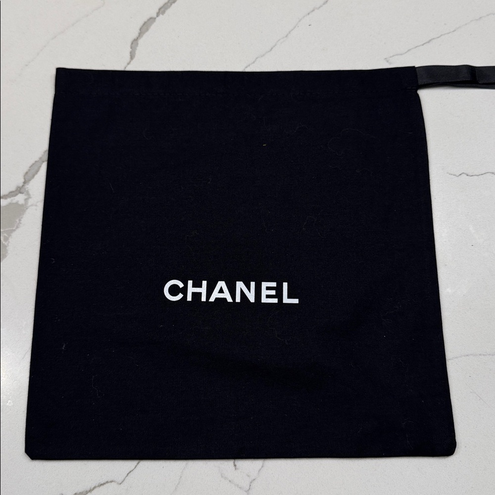 CHANEL Black Fabric Dust Sleeper Pouch Bag